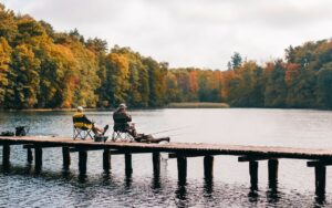 Men fishing on their recreational land for sale